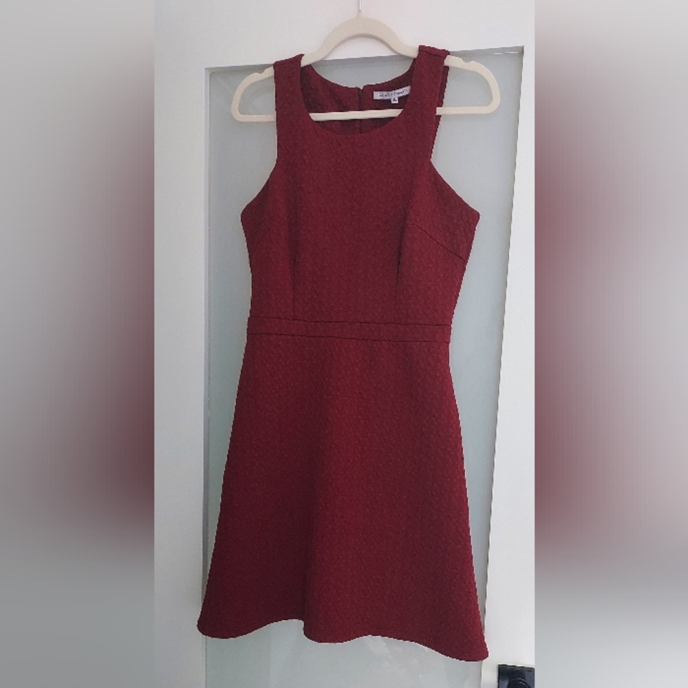 Collective Concepts Sleeveless Burgundy Red Midi Dress Size M
